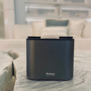 MINI Duo Diffuser elegant grau auf Holztisch