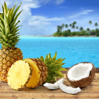 Coconut pineapple beach palms