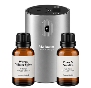 Mini Aroma Diffuser Digital Set mit Akku 2x 20ml Duftöl - Maiama Aroma Design
