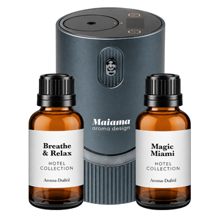 Mini Aroma Diffuser Digital Set mit Akku 2x 20ml Duftöl - Maiama Aroma Design