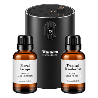 Mini Aroma Diffuser Digital Set mit Akku 2x 20ml Duftöl - Maiama Aroma Design