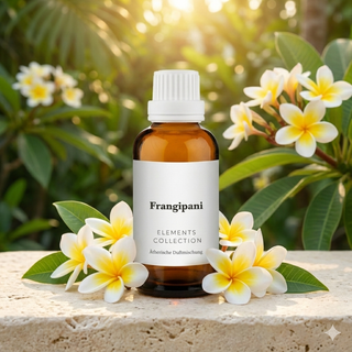Frangipani Spray KI generierter Hintergrund