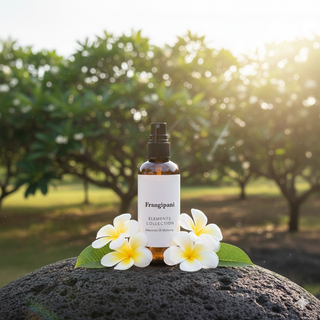 Frangipani Spray - KI generierter Hintergrund 