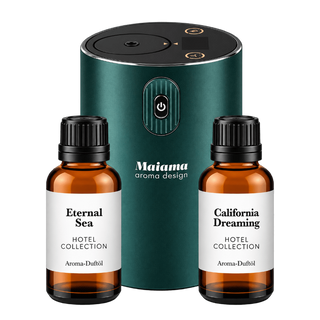 Mini Aroma Diffuser Digital Set mit Akku 2x 20ml Duftöl - Maiama Aroma Design