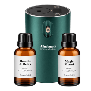 Mini Aroma Diffuser Digital Set mit Akku 2x 20ml Duftöl - Maiama Aroma Design