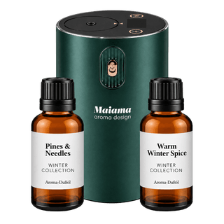 Mini Aroma Diffuser Digital Set mit Akku 2x 20ml Duftöl - Maiama Aroma Design