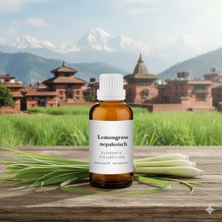 Lemongrass Flasche nepal KI generierter Hintergrund