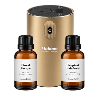 Mini Aroma Diffuser Digital Set mit Akku 2x 20ml Duftöl - Maiama Aroma Design