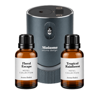 Mini Aroma Diffuser Digital Set mit Akku 2x 20ml Duftöl - Maiama Aroma Design