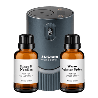 Mini Aroma Diffuser Digital Set mit Akku 2x 20ml Duftöl - Maiama Aroma Design