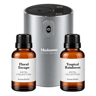 Mini Aroma Diffuser Digital Set mit Akku 2x 20ml Duftöl - Maiama Aroma Design