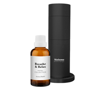 Midi black Diffuser mit Duftflasche Breathe & Relax