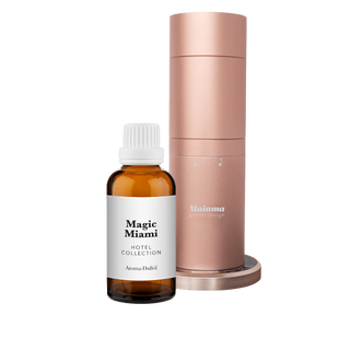 Midi Diffuser rose gold mit Duftflasche Magic Miami mit Zedernholz und Leder duft