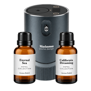 Mini Aroma Diffuser Digital Set mit Akku 2x 20ml Duftöl - Maiama Aroma Design